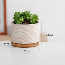 Load image into Gallery viewer, Straight Round Marble Ceramic Succulent Flower Pot