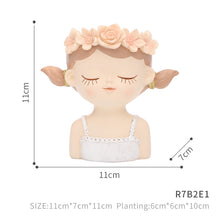 Load image into Gallery viewer, Cartoon Girl Desktop Succulents Potted Flower Pot