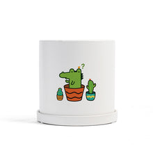 Load image into Gallery viewer, Matte Straight Personality Indoor Ceramic Flowerpot