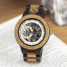 Load image into Gallery viewer, Automatic mechanical watch wood watch wood