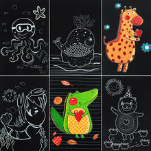 Load image into Gallery viewer, Cartoon Scraping Wax Paper Scratch Drawing Doodle Book