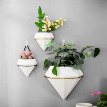 Load image into Gallery viewer, Hydroponic Flower Pot Ceramic Creative Wall Hanging
