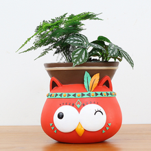 Load image into Gallery viewer, Indian Style Wall Mounted Plant Pot Wall Hanging Succulent Pots Cartoon Animal Shape Resin Indoor Flower Pots for Home Decor