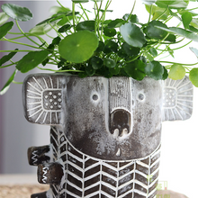 Load image into Gallery viewer, Koala Cement Flower Pot Cute Flesh Flower Apparatus