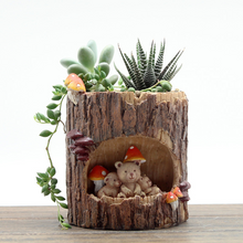 Load image into Gallery viewer, Creative Resin Tree Hole Succulent Flower Pot