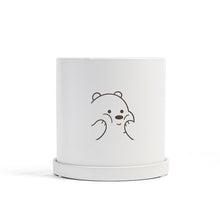 Load image into Gallery viewer, Matte Straight Personality Indoor Ceramic Flowerpot