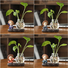 Load image into Gallery viewer, Green Radish Hydroponic Plant Pots And Utensils Transparent Desk Decorations Home Furnishings
