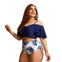 Load image into Gallery viewer, Bikini Tube Top Drawstring One-shoulder Ruffled Swimsuit