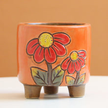 Load image into Gallery viewer, Personality Small Ceramic Stoneware Relief Hand-painted Succulent Flower Pot