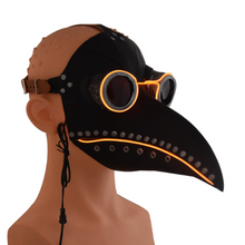 Load image into Gallery viewer, LED glowing plague doctor mask