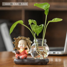 Load image into Gallery viewer, Green Radish Hydroponic Plant Pots And Utensils Transparent Desk Decorations Home Furnishings