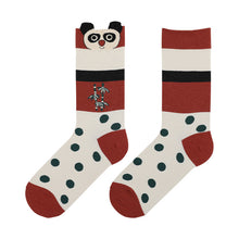 Load image into Gallery viewer, Zoo cartoon illustration female socks cute trendy socks cotton socks in tube socks