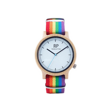 Load image into Gallery viewer, Rainbow Retro Wooden Watch