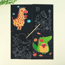 Load image into Gallery viewer, Cartoon Scraping Wax Paper Scratch Drawing Doodle Book