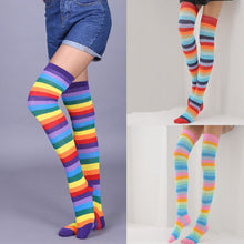 Load image into Gallery viewer, Rainbow Striped Stockings
