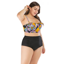 Load image into Gallery viewer, Plus Size High Waist Bikini Swimsuit