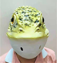 Load image into Gallery viewer, Halloween Animal Headgear Latex Golden Toad Mask