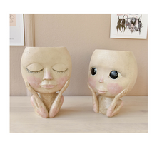 Load image into Gallery viewer, Face Head Design Sculpture Flower Planter Garden Indoor Plant Pot Art Flowerpot
