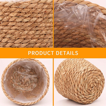 Load image into Gallery viewer, Storage Basket Plant Flower Pot Straw Seaweed Weaving Mechanism Amazon Size Plant Basket Interior Decorative Flower Pot