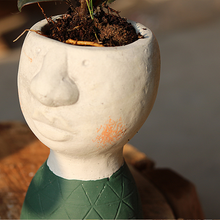 Load image into Gallery viewer, Happy House Art Portrait Sculpture Flower Pot Flower Vessel
