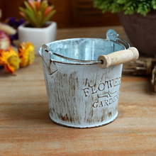 Load image into Gallery viewer, Retro Iron Flower Bucket Dry Flower Vase Decoration Flower Pot