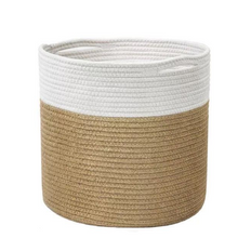 Load image into Gallery viewer, Cotton Rope Woven Flower Pot Storage Basket Flower Basket Round Storage