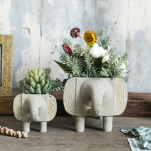 Load image into Gallery viewer, Animal abstract elephant flower pot