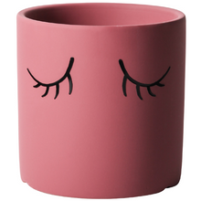 Load image into Gallery viewer, Ceramic Abstract Eyelashes Round Flower Pot Indoor Cactus Succulent Art Flower Pot