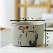 Load image into Gallery viewer, Succulent Flower Pot With Tray Ceramic Medium And Large
