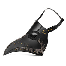 Load image into Gallery viewer, Woman Plague Doctor Mask Black Death Halloween Steam Punks Beak Synthetic Leather