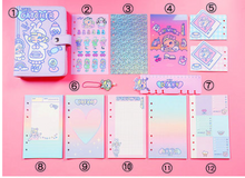 Load image into Gallery viewer, Checkered Loose-leaf Cute Hand Ledger Japanese Notebook