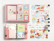 Load image into Gallery viewer, Checkered Loose-leaf Cute Hand Ledger Japanese Notebook