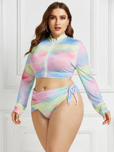 Load image into Gallery viewer, Conservative Print Bikini Ladies Split Body Long Sleeve New Swimsuit Swimwear