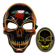 Load image into Gallery viewer, Halloween Skeleton Mask LED Glow Scary Mask