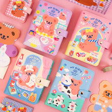 Load image into Gallery viewer, Checkered Loose-leaf Cute Hand Ledger Japanese Notebook