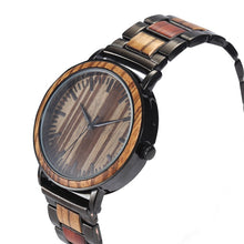 Load image into Gallery viewer, Waterproof Steel Chamber Wood Business Quartz Watch