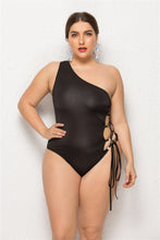 Load image into Gallery viewer, New Style Foreign Trade Oblique Shoulder Plus Fat Swimsuit European And American One-piece Bikini Swimsuit Female Plus Size Swimsuit
