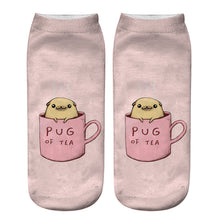 Load image into Gallery viewer, Dog PUG cartoon 3D printing socks