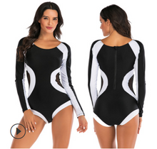 Load image into Gallery viewer, One-piece long sleeve surfing suit