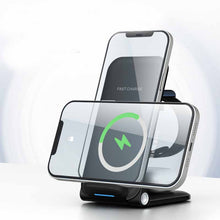 Load image into Gallery viewer, Desktop Vertical Multifunctional Three-in-one Wireless Charger