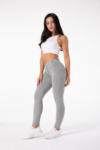 Load image into Gallery viewer, Shascullfites melody cotton bum lifting leggings booty shaping gray push up pants women