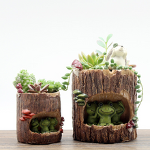 Load image into Gallery viewer, Tree hole story decoration resin flower pot