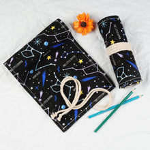 Load image into Gallery viewer, Creative Pencil Case Pencil Case Plain Starry Sky Pen Curtain Roll Pencil Case Color Lead Sketch