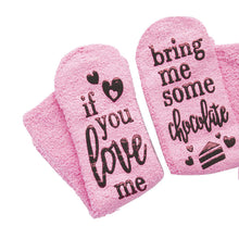 Load image into Gallery viewer, Casual Women's Letter Printed Coral Fleece Cake Socks