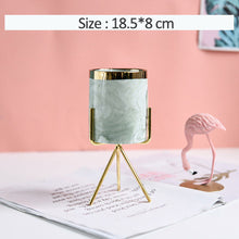 Load image into Gallery viewer, Ceramic flower pot wrought iron flower stand