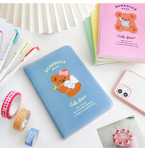 Load image into Gallery viewer, Little Bear Plastic Sleeve Schedule Book Cute Girl Heart Full Color Notebook Student Hand Account