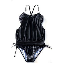 Load image into Gallery viewer, Striped sexy cover belly bikini