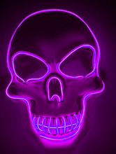 Load image into Gallery viewer, Halloween Skeleton Mask LED Glow Scary Mask