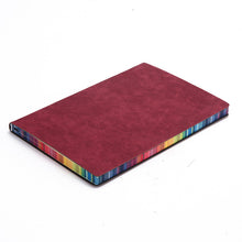 Load image into Gallery viewer, Colorful Rainbow Side A5 Leather Cover Notebook