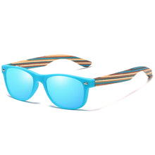 Load image into Gallery viewer, Childrens Natural Wood Frame Colorful Polarized Sunglasses